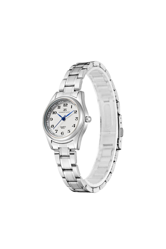 Kenneth Scott Women's Analog White Dial Watch - K23552-SBSW