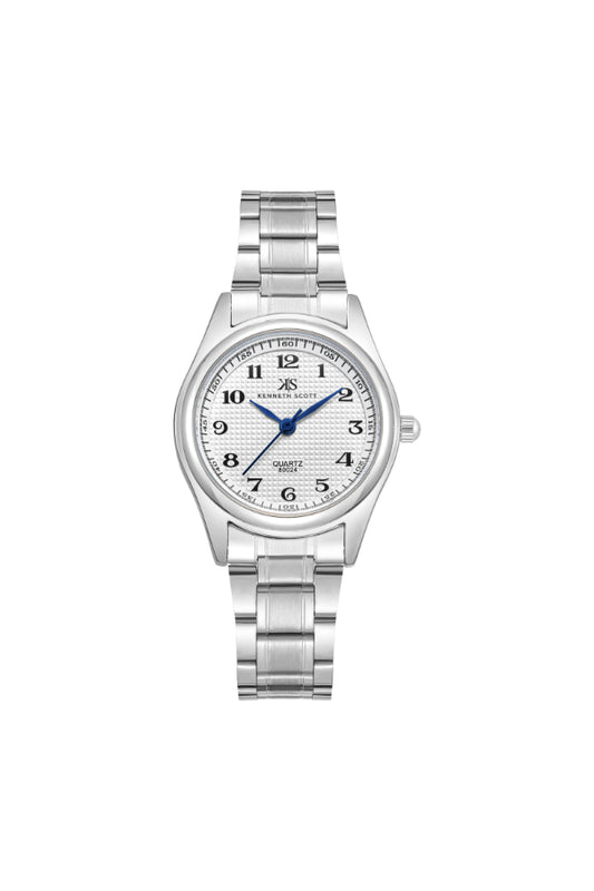 Kenneth Scott Women's Analog White Dial Watch - K23552-SBSW