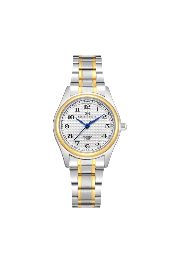 Kenneth Scott Women's Analog White Dial Watch - K23552-TBTW