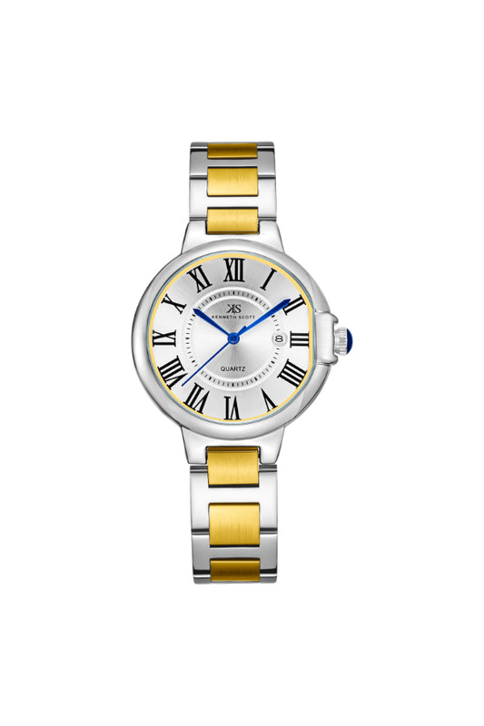 Kenneth Scott Women's Analog White Dial Watch - K23553-TBTW
