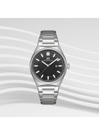 Kenneth Scott Men's Analog Black Dial Watch - K24016-SBSB
