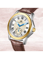 Kenneth Scott Men's Analog Champagne Dial Watch - K24018-TLDC