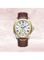 Kenneth Scott Men's Analog Champagne Dial Watch - K24018-TLDC