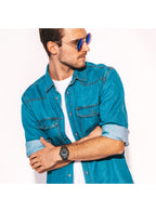 Kenneth Scott Men's Analog Black Dial Watch - K24020-BLBB