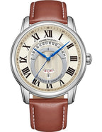 Kenneth Scott Men's Analog Beige Dial Watch - K24020-SLDI