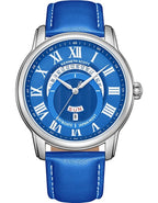 Kenneth Scott Men's Analog Blue Dial Watch - K24020-SLNN