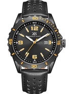 Kenneth Scott Men's Analog Black Dial Watch - K24022-BLBBO