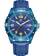 Kenneth Scott Men's Analog Blue Dial Watch - K24022-NLNNY