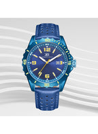 Kenneth Scott Men's Analog Blue Dial Watch - K24022-NLNNY