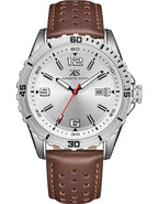 Kenneth Scott Men's Analog White Dial Watch - K24022-SLDW