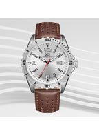 Kenneth Scott Men's Analog White Dial Watch - K24022-SLDW