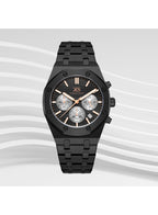 ساعة كينيث سكوت الرجالية متعددة الوظائف ذات المينا السوداء - K24112-BBBB