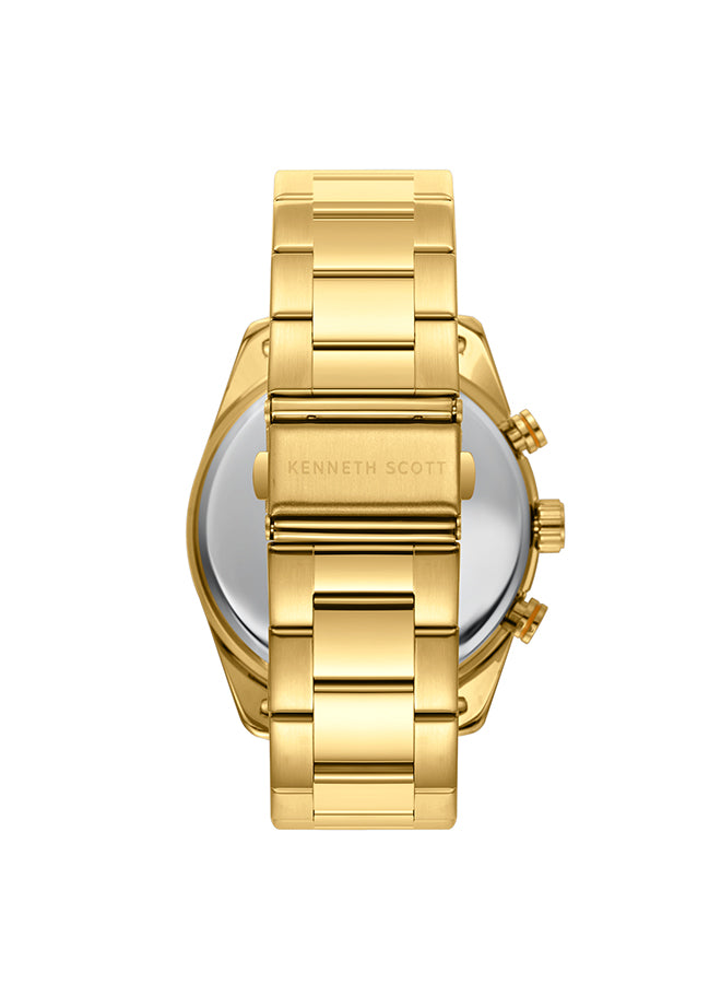Kenneth Scott Men's Multi Function White Dial Watch - K24117-GBGW