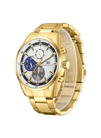 Kenneth Scott Men's Multi Function White Dial Watch - K24117-GBGW