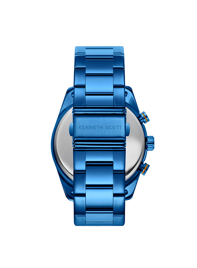 Kenneth Scott Men's Multi Function Blue Dial Watch - K24117-NBNN