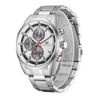 Kenneth Scott Men's Multi Function White Dial Watch - K24117-SBSW