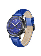 Kenneth Scott Men's Analog Blue Dial Watch - K24119-BLNN