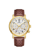 Kenneth Scott Men's Analog White Dial Watch - K24119-GLDW