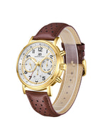 Kenneth Scott Men's Analog White Dial Watch - K24119-GLDW