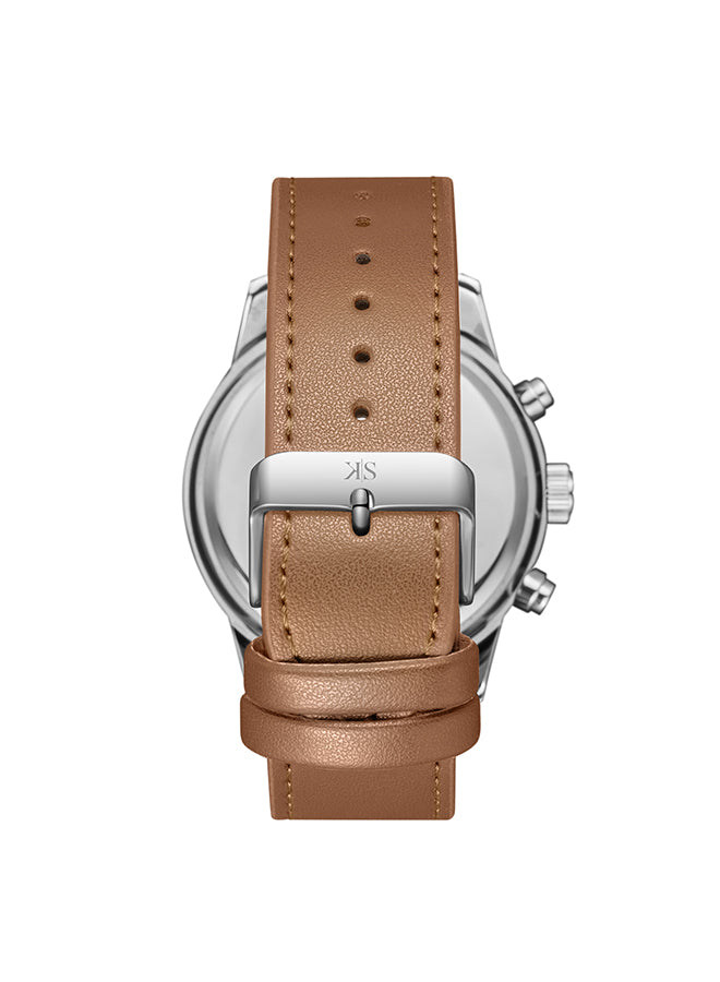 Kenneth Scott Men's Analog White Dial Watch - K24121-SLFWN