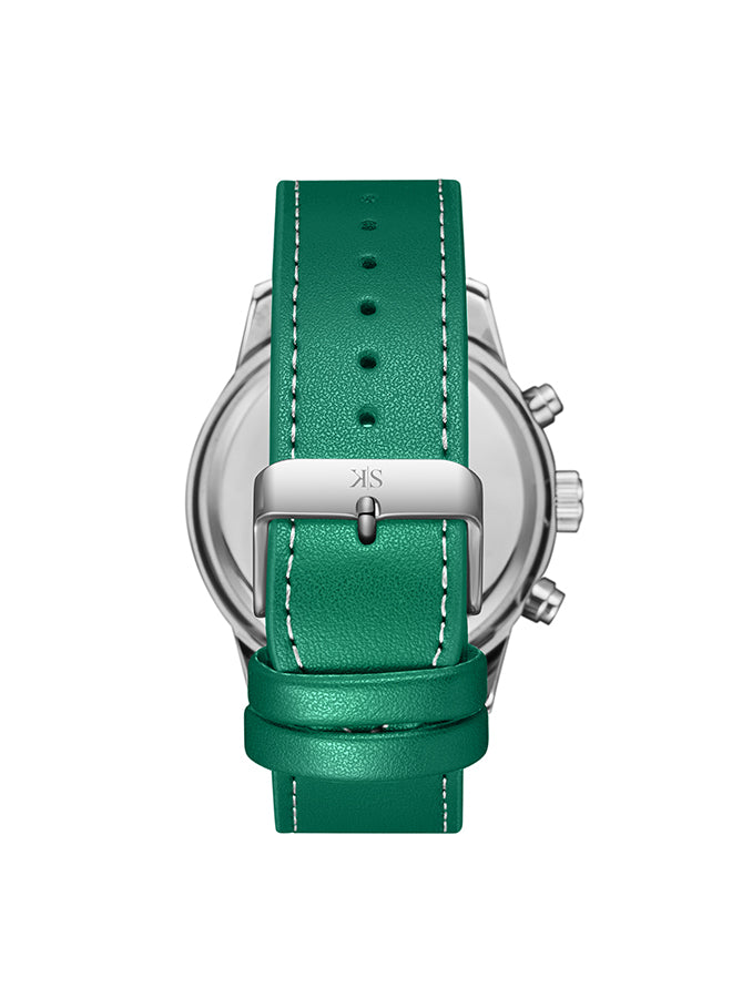 Kenneth Scott Men's Analog Green Dial Watch - K24121-SLHHG