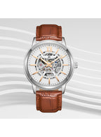Kenneth Scott Men's Automatic  White Dial Watch - K24323-SLDWK