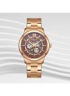 Kenneth Scott Men's Automatic  Brown  Dial Watch - K24324-DBDD