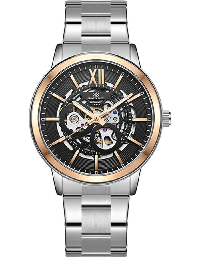 Kenneth Scott Men's Automatic  Blue Dial Watch - K24324-KBSN