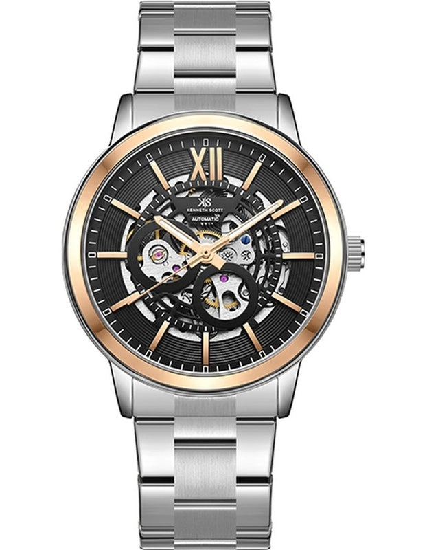 Kenneth Scott Men's Automatic  Blue Dial Watch - K24324-KBSN