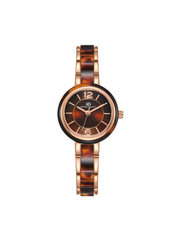Kenneth Scott Women's Analog Brown Dial Watch - K24501-RCDD