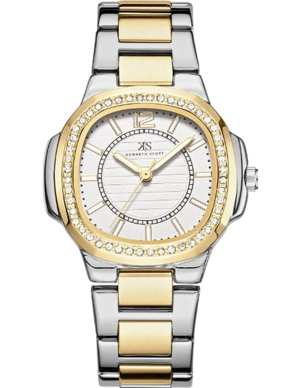 Kenneth Scott Women's Analog White Dial Watch - K24507-TBTW