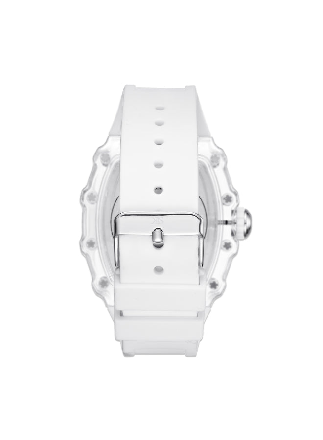 Kenneth Scott Men's Analog White Dial Watch - K25009-SSWW