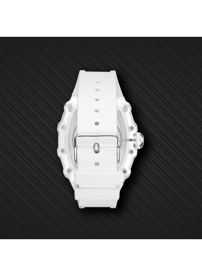 Kenneth Scott Men's Analog White Dial Watch - K25009-SSWW