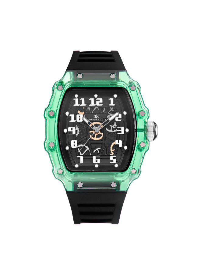 Kenneth Scott Men's Analog Black Dial Watch - K25009-ZSBB