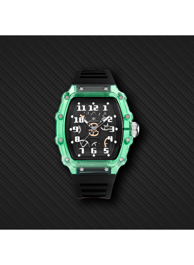 Kenneth Scott Men's Analog Black Dial Watch - K25009-ZSBB