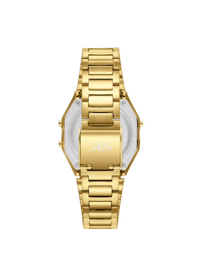 Kenneth Scott Men's Digital Champagne Dial Watch - K25206-GBGC