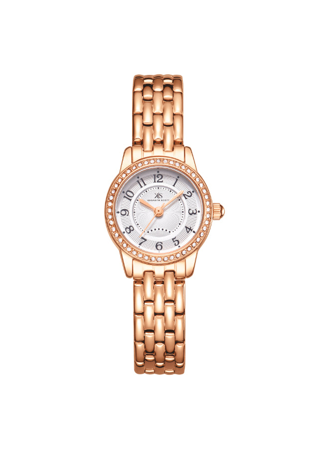 Kenneth Scott Women's Analog White Dial Watch - K25511-RBKW