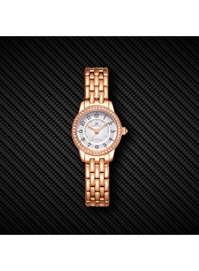 Kenneth Scott Women's Analog White Dial Watch - K25511-RBKW