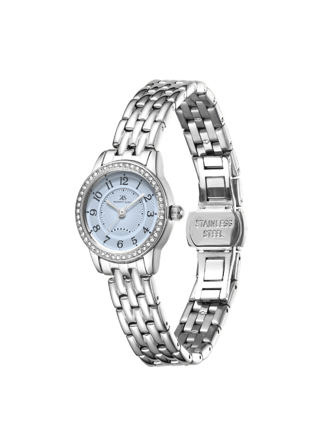Kenneth Scott Women's Analog Light blue Dial Watch - K25511-SBSL