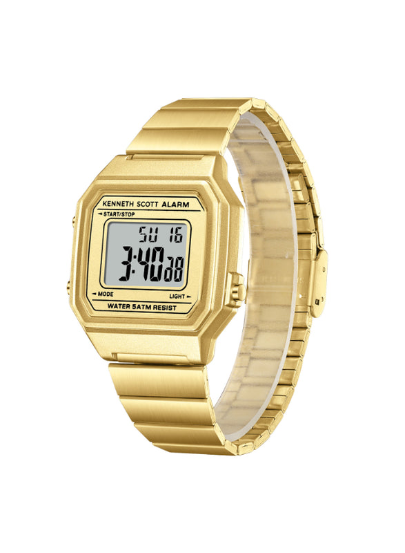 Kenneth Scott Women's Digital Champagne Dial Watch - K25705-GBGC