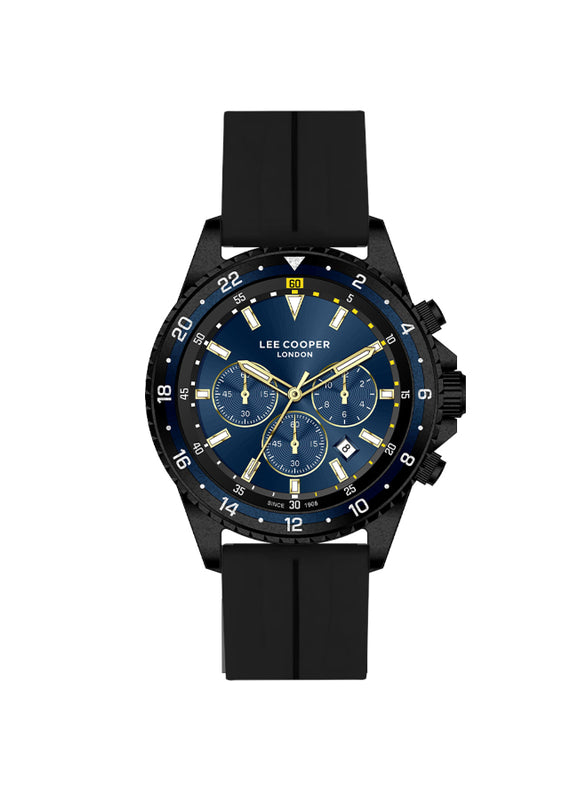 ساعة لي كوبر الرجالية متعددة الوظائف بمينا أزرق داكن - LC07210.691