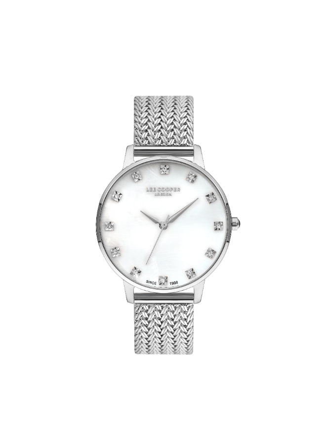 Lee Cooper Women's Analog White Mop Dial Watch - LC07401.320