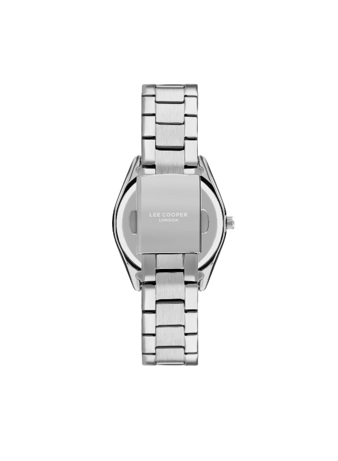 ساعة لي كوبر النسائية التناظرية ذات المينا البيضاء - LC07459.320