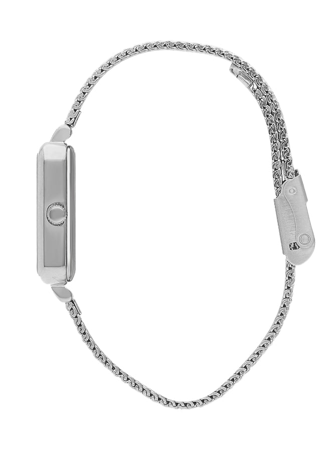 ساعة لي كوبر النسائية التناظرية ذات المينا الزرقاء المصنوعة من عرق اللؤلؤ - LC07815.390