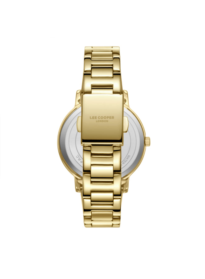 ساعة لي كوبر النسائية متعددة الوظائف ذات المينا الفضية - LC07946.130