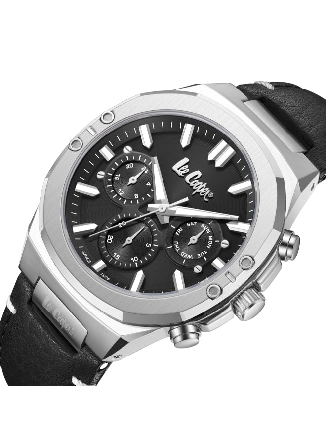 Lee Cooper Men's Multi Function Black Dial Watch - LC07992.351