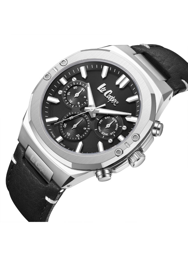 Lee Cooper Men's Multi Function Black Dial Watch - LC07992.351