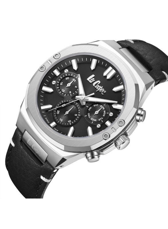 Lee Cooper Men's Multi Function Black Dial Watch - LC07992.351