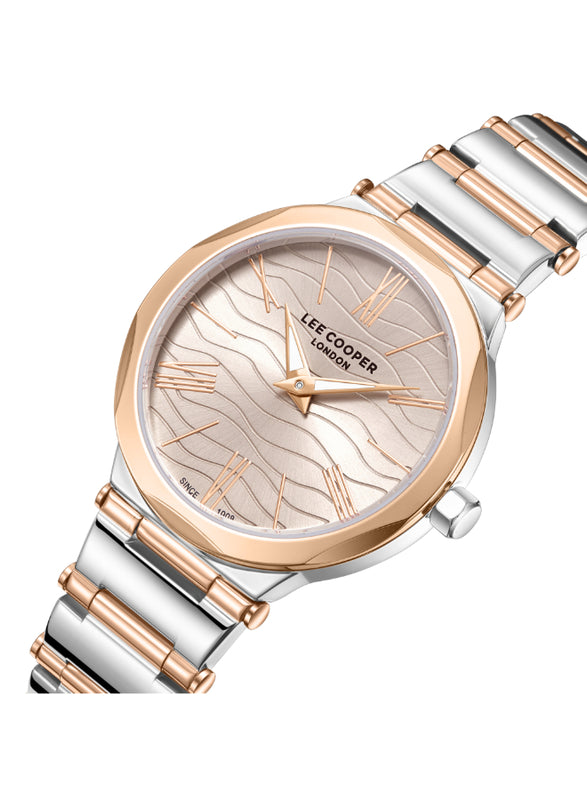 Lee Cooper Female's Analog Beige Dial Watch - LC08000.560