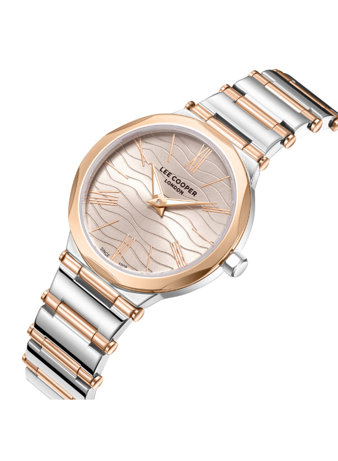 Lee Cooper Female's Analog Beige Dial Watch - LC08000.560